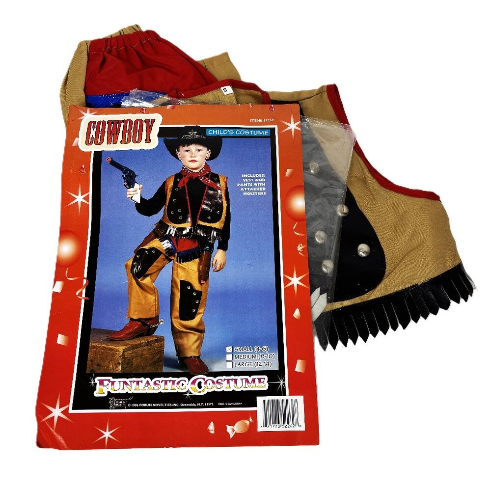* Forum Vintage 1996 Funtastic Costumes Child’s Cowboy Western Costume VTG NOS